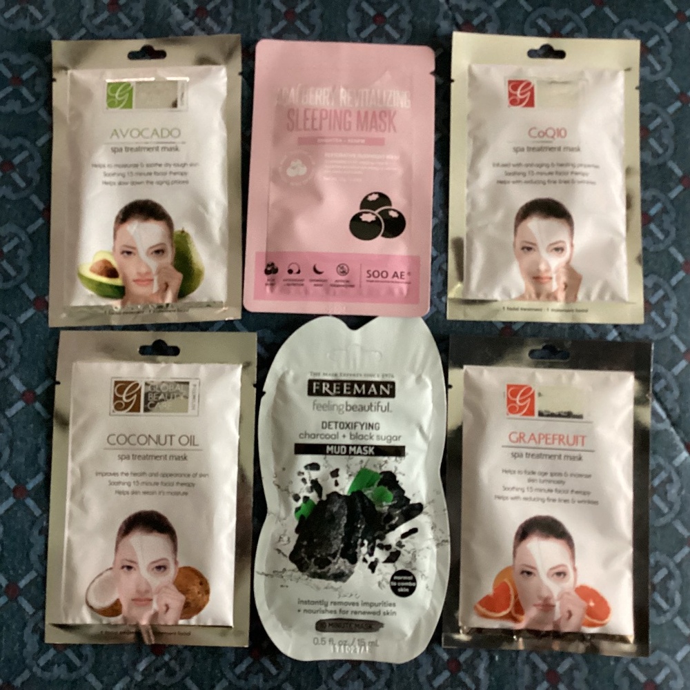 Facial masks/spa treatment masks Bundle 6 pack NEW